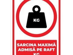 Indicatoare pentru sarcina maxima pe raft